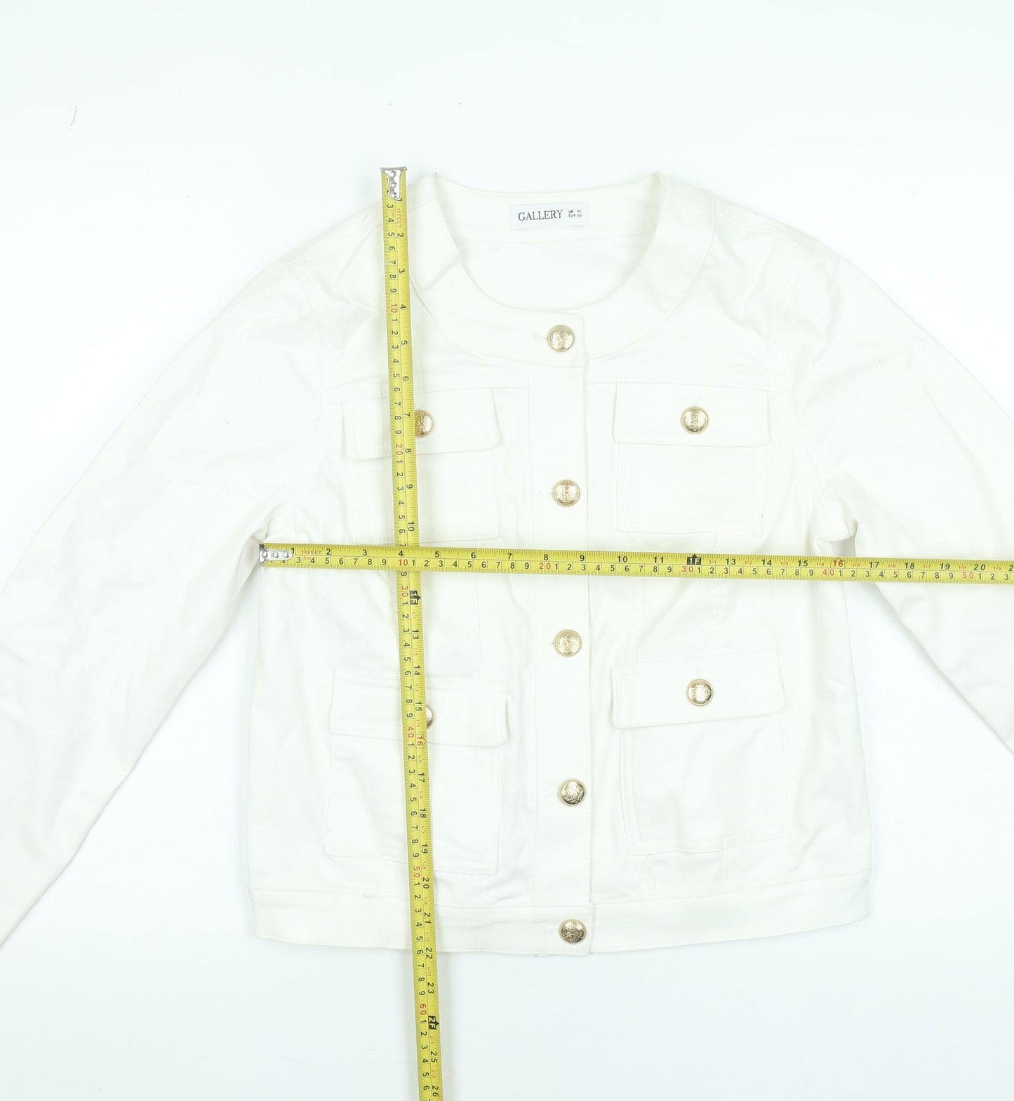 Womens UK Size 10 Gallery White Basic Jacket