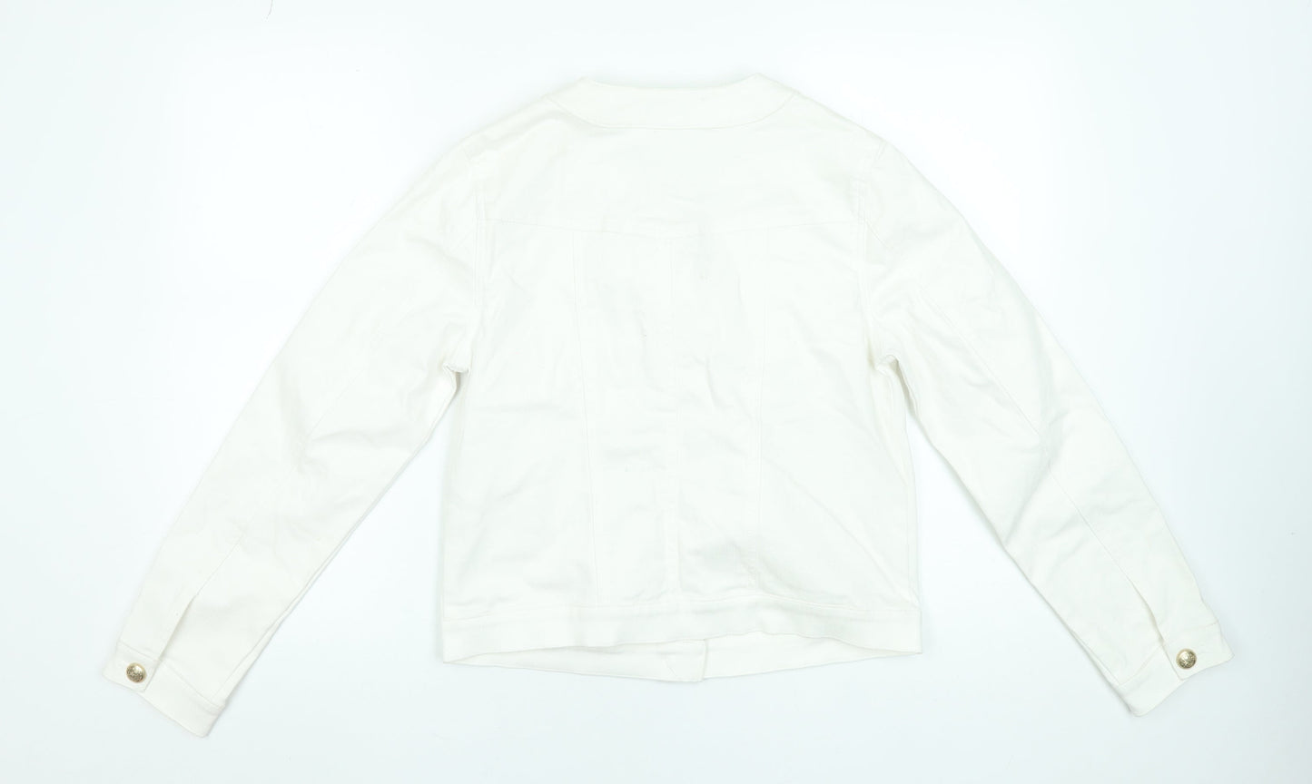 Womens UK Size 10 Gallery White Basic Jacket