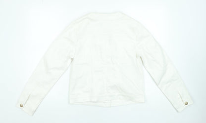Womens UK Size 10 Gallery White Basic Jacket