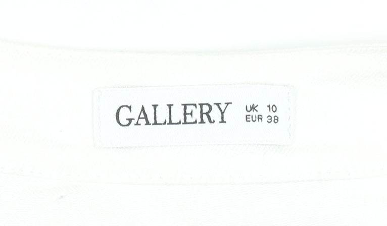 Womens UK Size 10 Gallery White Basic Jacket