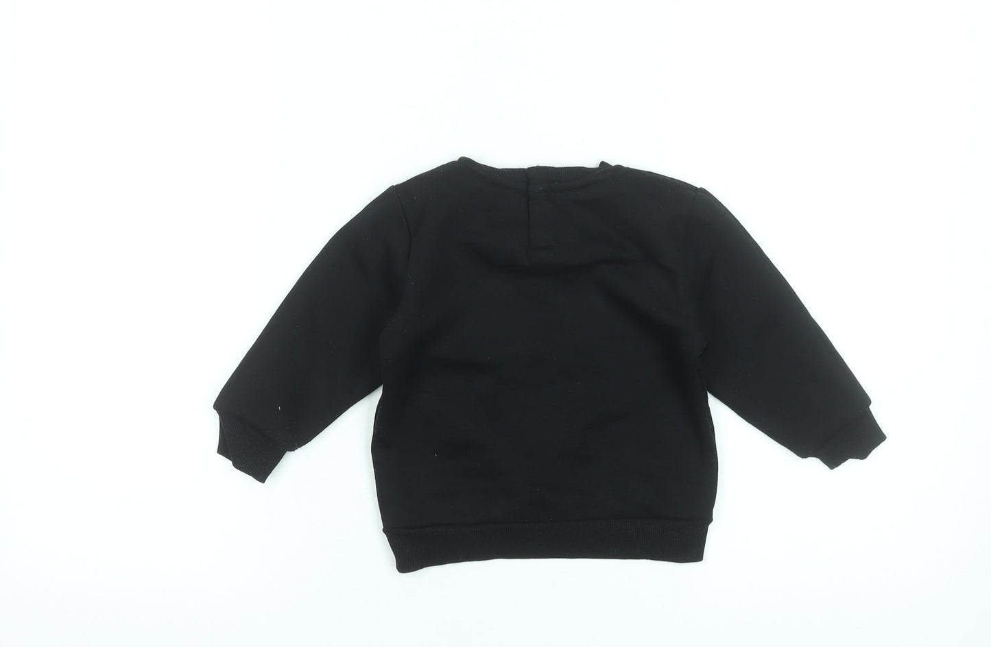 McKenzie Unisex Baby Black Crew Neck Long Sleeve Basic T-Shirt 18-24 Months