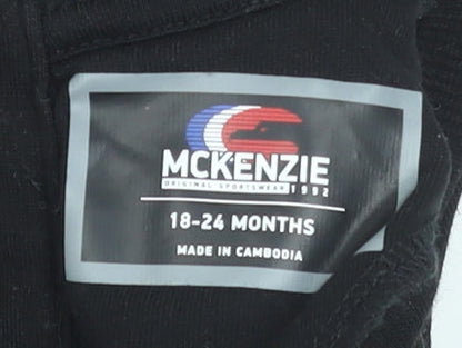 McKenzie Unisex Baby Black Crew Neck Long Sleeve Basic T-Shirt 18-24 Months