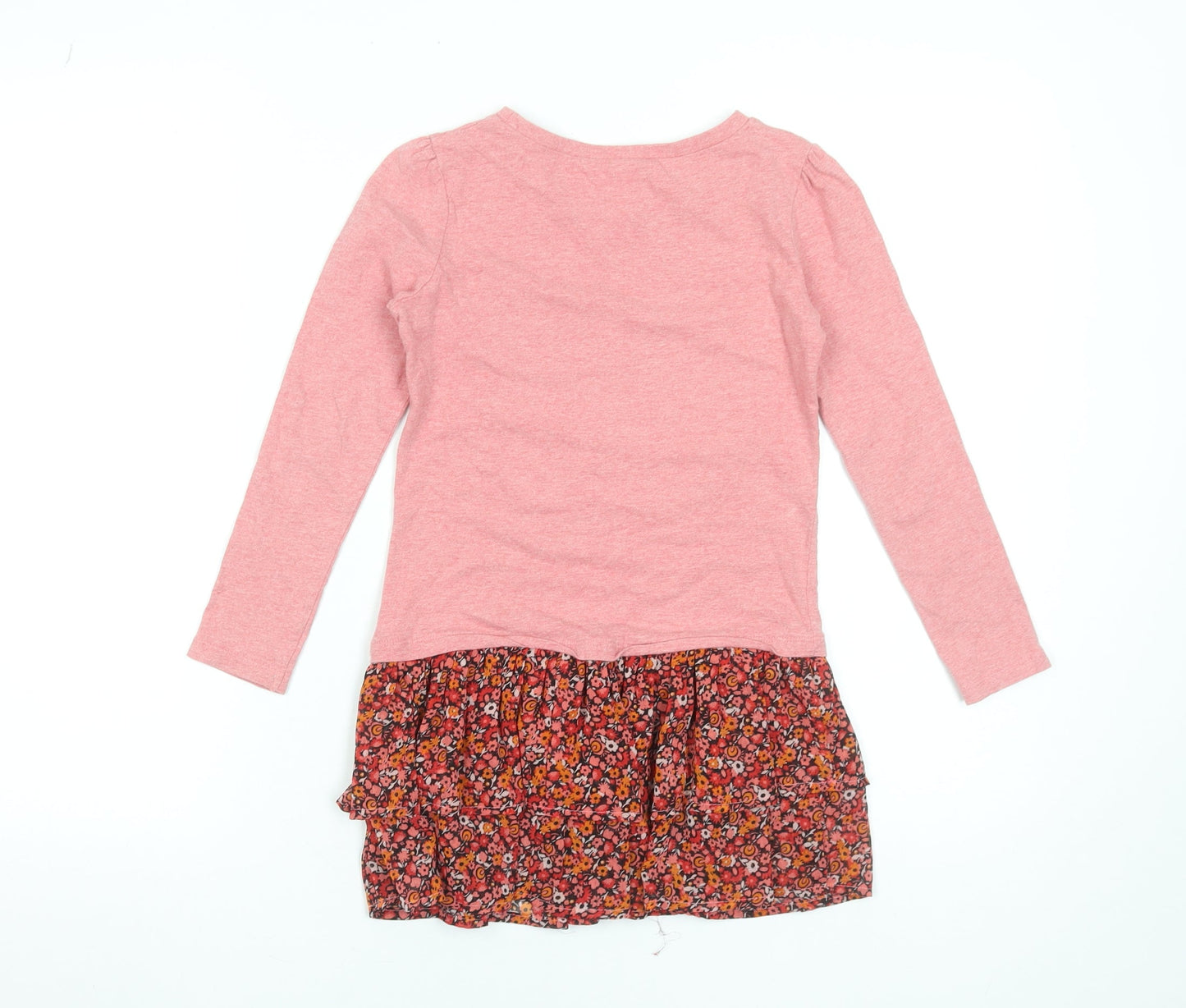 Dunnes Stores Girls Pink Butterfly Floral Skater Dress Age 7 Years