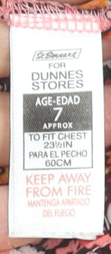Dunnes Stores Girls Pink Butterfly Floral Skater Dress Age 7 Years