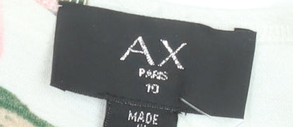 AX Paris Women's Floral Bodycon Dress Size 10 Multicoloured Off Shoulder