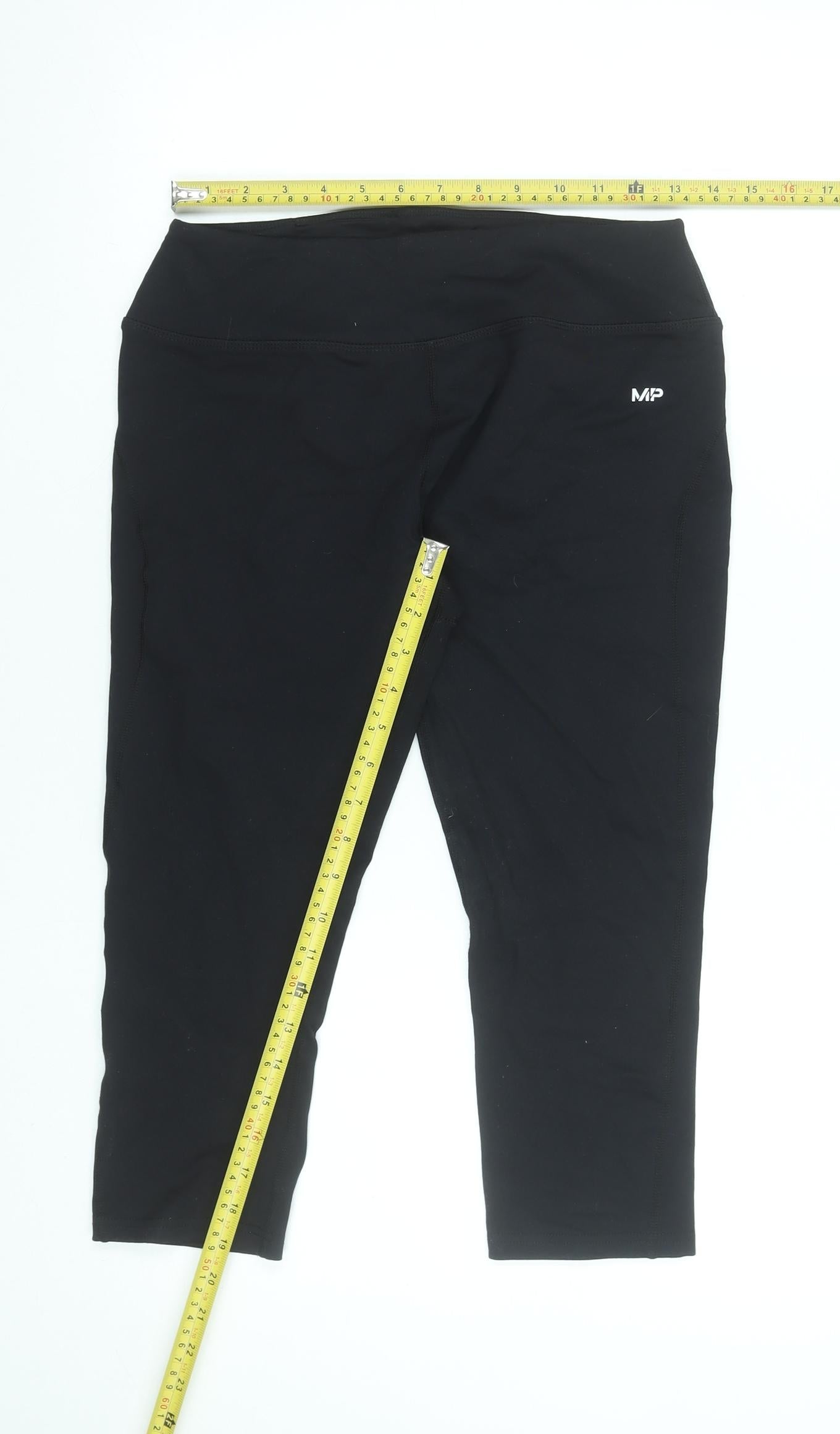 Womens UK Size L MP Slim Fit Capri Black Leggings