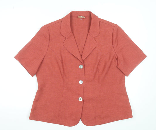 Womens UK Size 16 Eastex Pink Classic Blouse