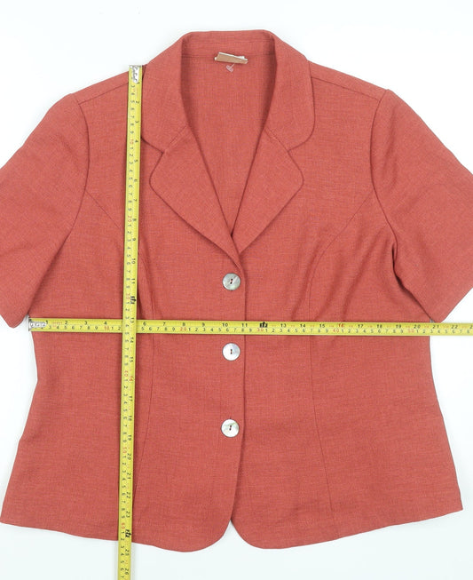 Womens UK Size 16 Eastex Pink Classic Blouse