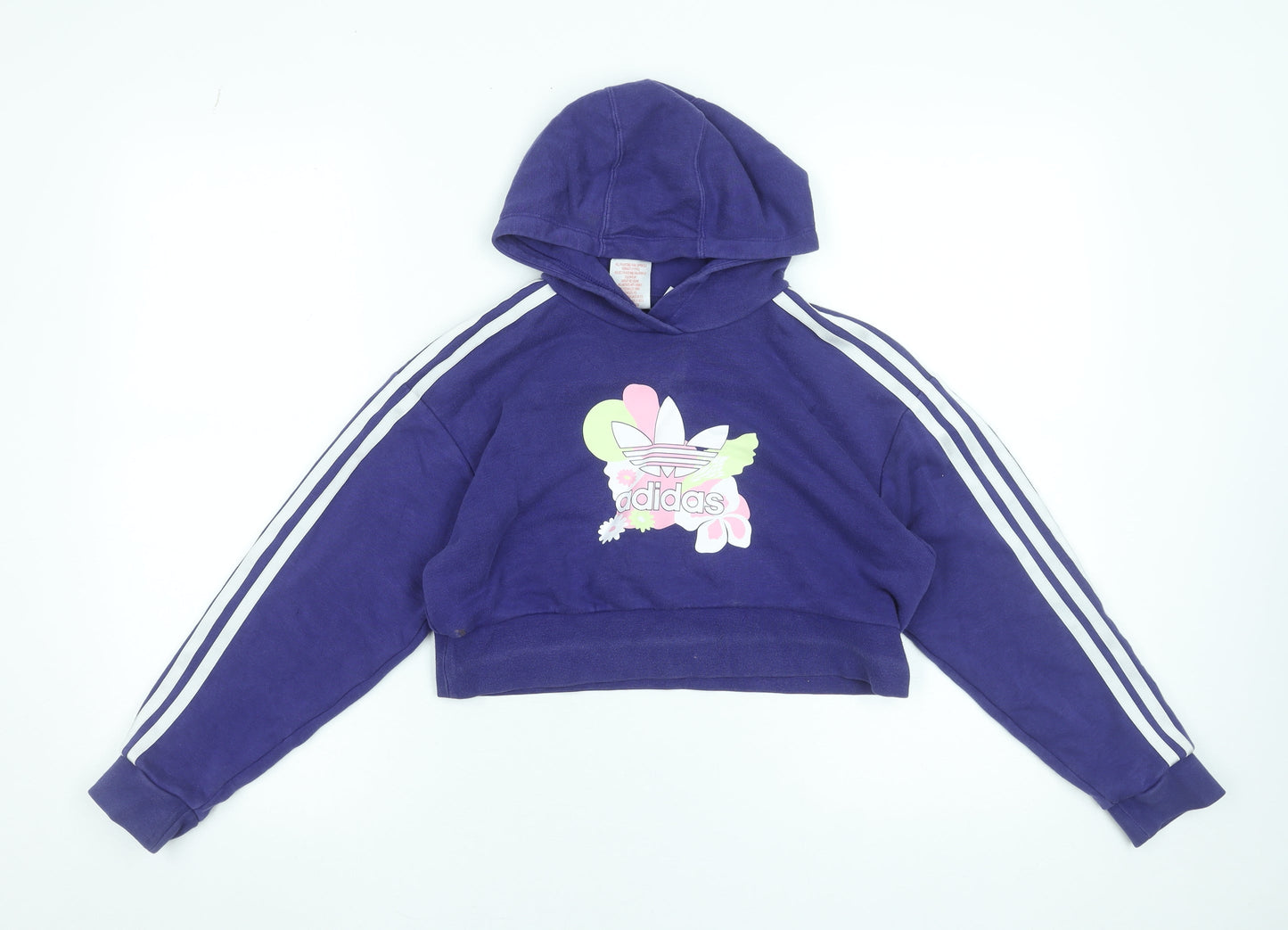 Girls UK Size 9-10 Years adidas Purple Pullover Hoodie