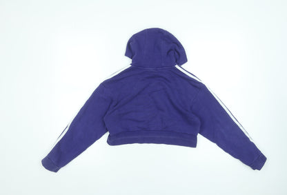 Girls UK Size 9-10 Years adidas Purple Pullover Hoodie