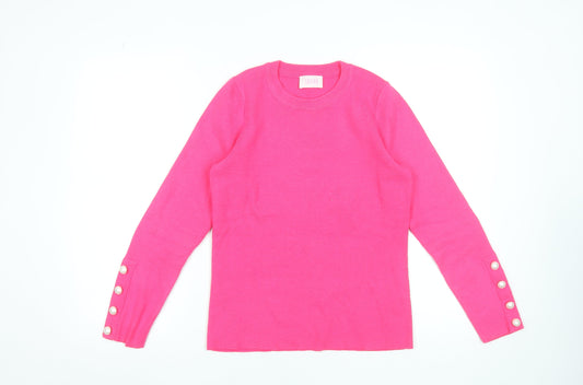 Womens UK Size 10 Savida Pink Pullover Jumper