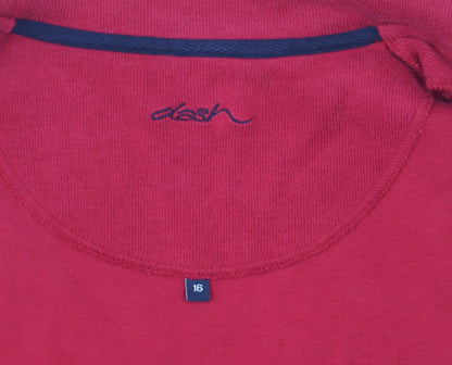 Dash Women Red Cotton Full Zip Basic Jacket Size 16
