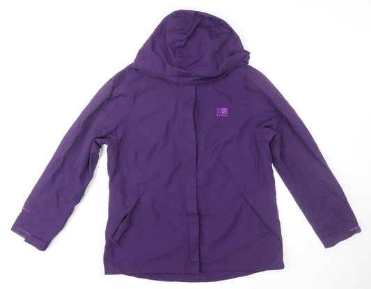 Karrimor Women Purple Waterproof Hooded Parka Jacket UK 18