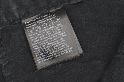 H&M Men's Black Slim Fit Chino Trousers 30/32 Casual Cotton Stretch