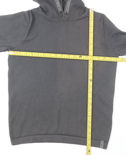 Jack & Jones Boys Grey Hooded Pullover Jumper Size 164 Cotton Blend