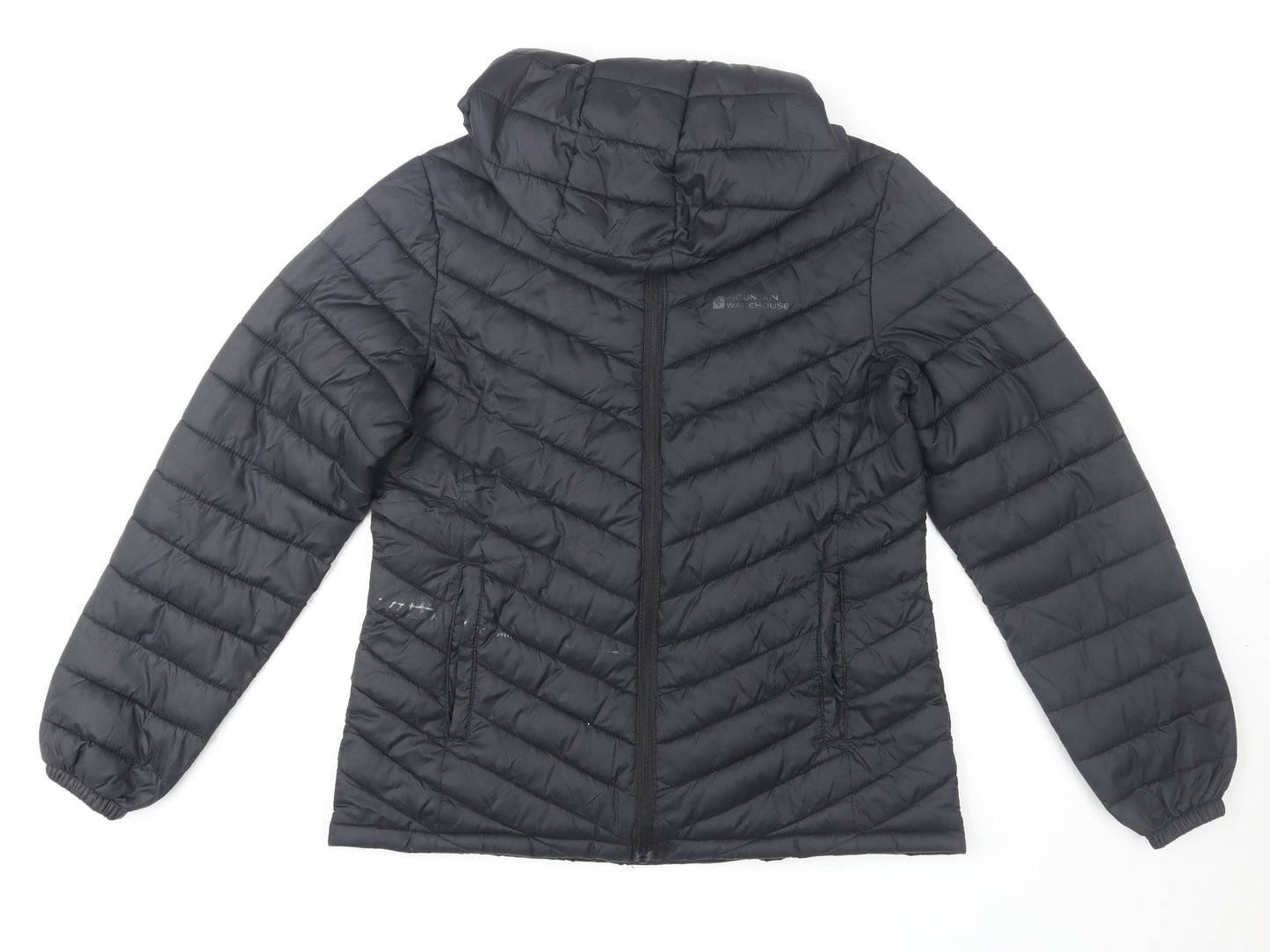 Mountain Warehouse Womens Black Size 12 Hooded Puffer Jacket