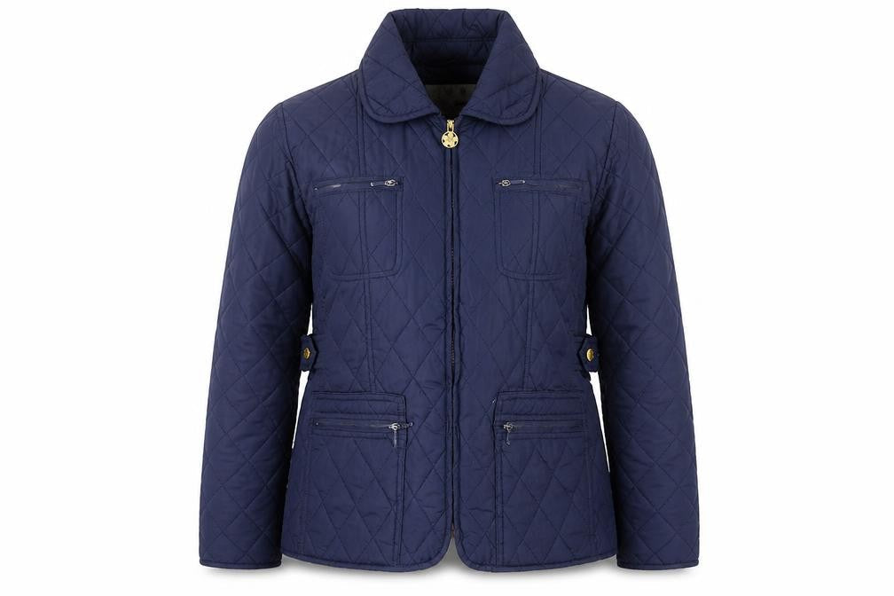 Womens UK Size 12 Champion Blue Quilted Coat