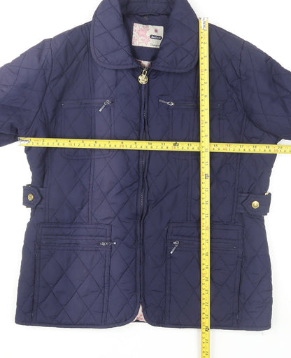 Womens UK Size 12 Champion Blue Quilted Coat