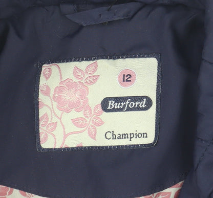 Womens UK Size 12 Champion Blue Quilted Coat