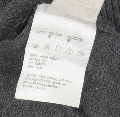 Nautica Men's Grey Cotton Crew Neck Pullover Jumper L