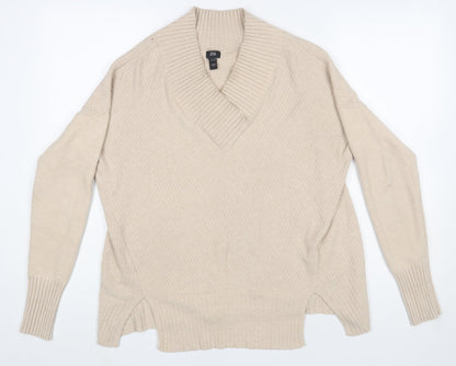 Womens UK Size S River Island Beige Pullover Jumper