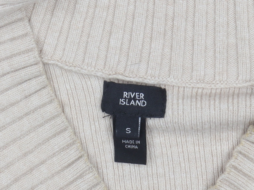 Womens UK Size S River Island Beige Pullover Jumper