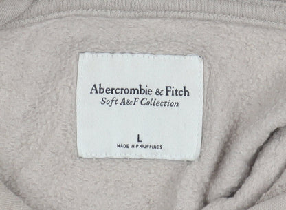 Mens UK Size L Abercrombie & Fitch Beige Pullover Hoodie