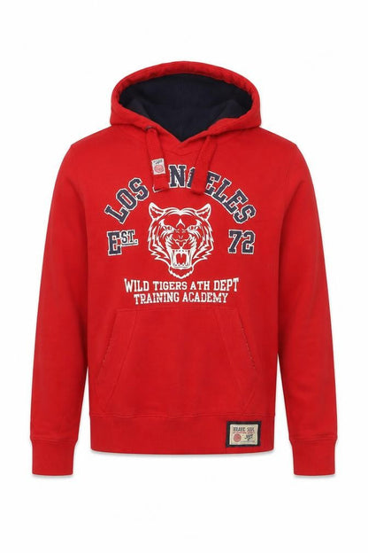Mens UK Size S Brave Soul Red Pullover Hoodie