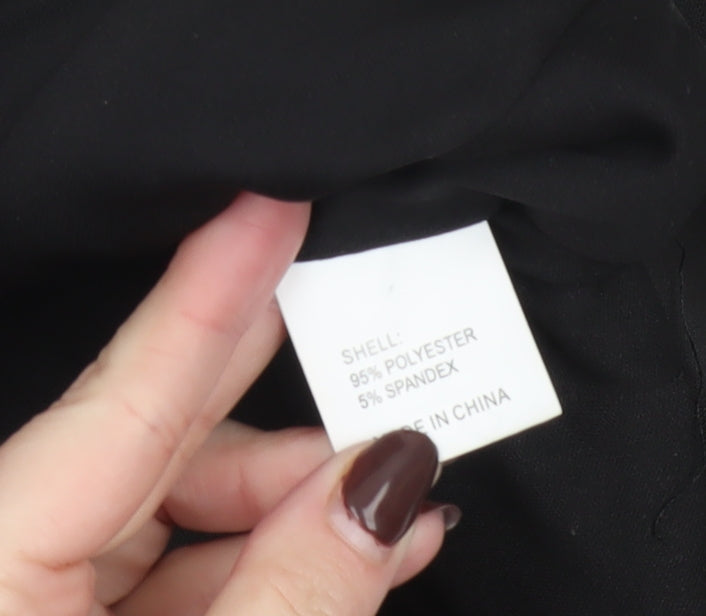 Womens UK Size 10 Cari's Closet Black Wrap Blouse