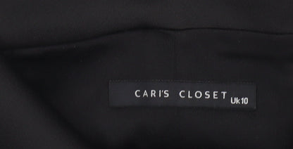 Womens UK Size 10 Cari's Closet Black Wrap Blouse