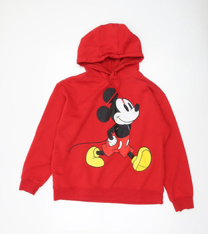 Womens UK Size M Disney Red Pullover Hoodie