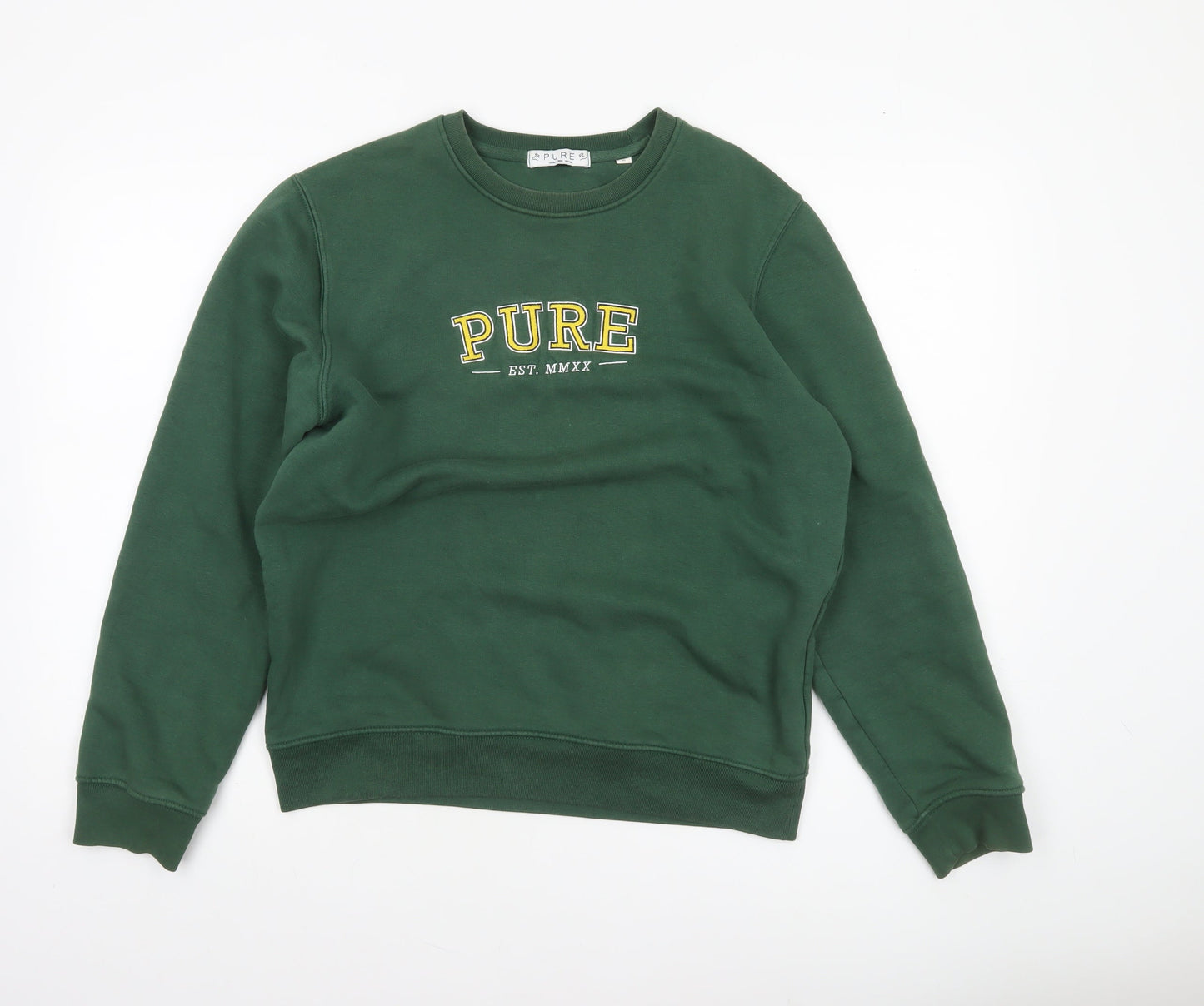 Womens UK Size S Pure Green Pullover Sweatshirt