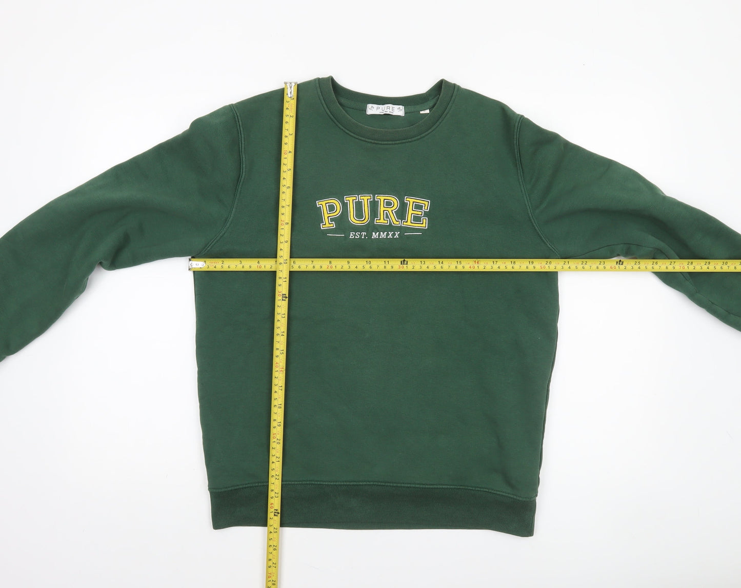 Womens UK Size S Pure Green Pullover Sweatshirt