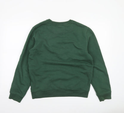 Womens UK Size S Pure Green Pullover Sweatshirt