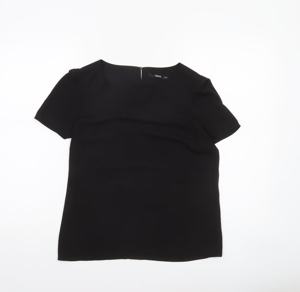Womens UK Size 8 Oasis Black Basic Blouse