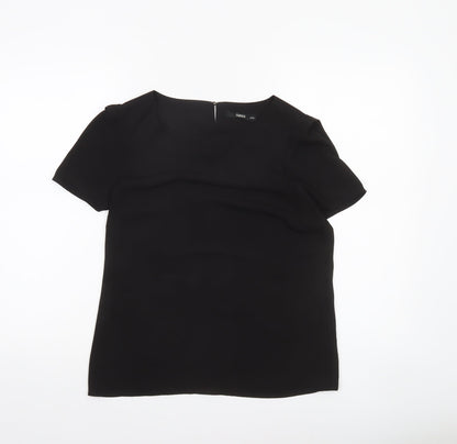 Womens UK Size 8 Oasis Black Basic Blouse