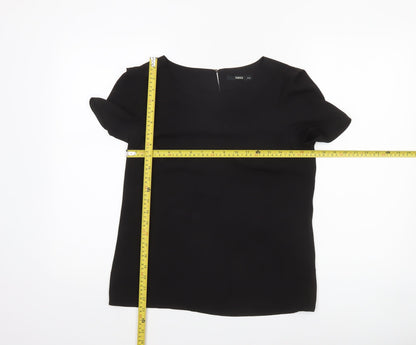 Womens UK Size 8 Oasis Black Basic Blouse