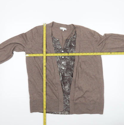 Womens UK Size 18 John Rocha Brown Cardigan Jumper
