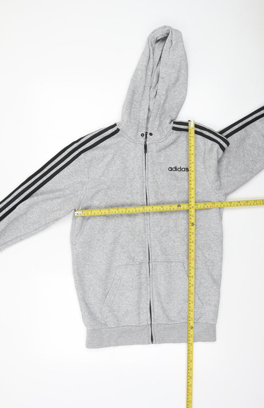 Mens UK Size S adidas Grey Full Zip Hoodie