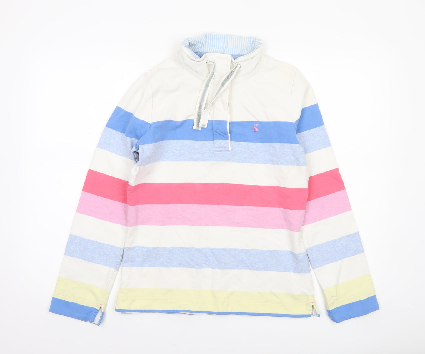 Womens UK Size 10 Joules Multicoloured Henley Sweatshirt