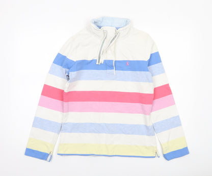 Womens UK Size 10 Joules Multicoloured Henley Sweatshirt