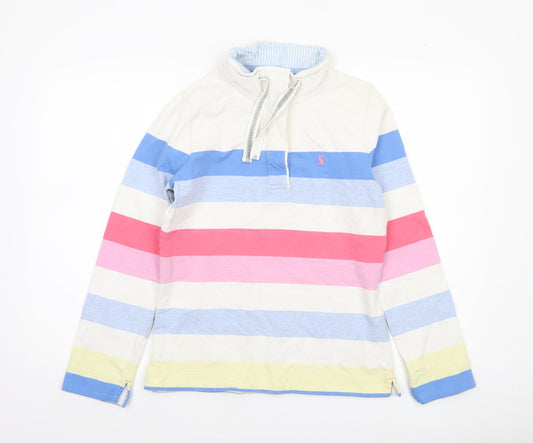 Womens UK Size 10 Joules Multicoloured Henley Sweatshirt