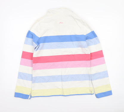 Womens UK Size 10 Joules Multicoloured Henley Sweatshirt