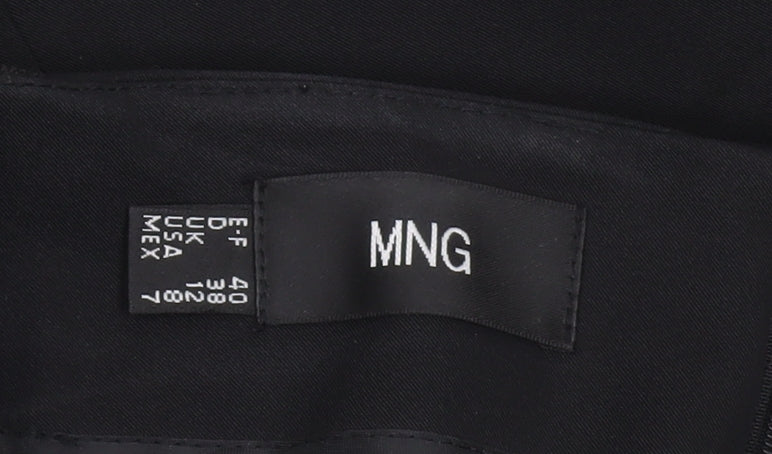 Mango Women's Black Size 12 Midi Pencil Skirt Stretch Workwear