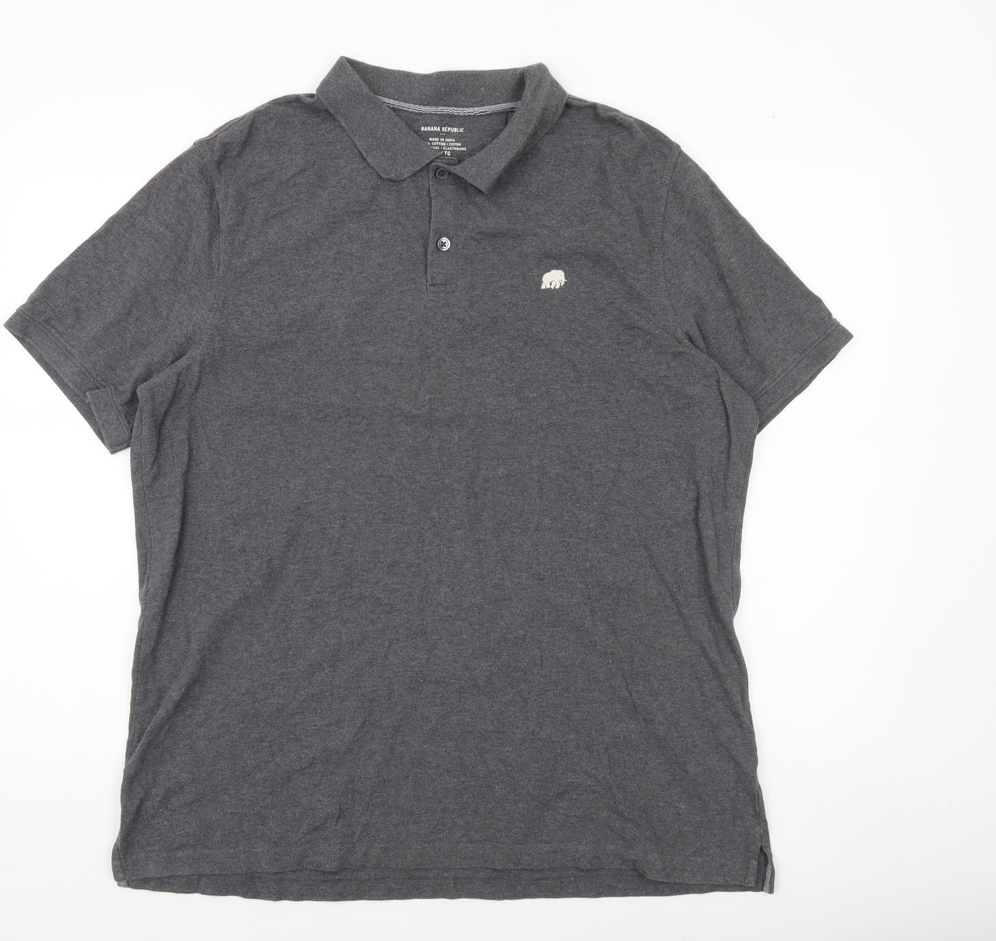 Banana Republic Men's Grey XL Stretch Cotton Polo Shirt