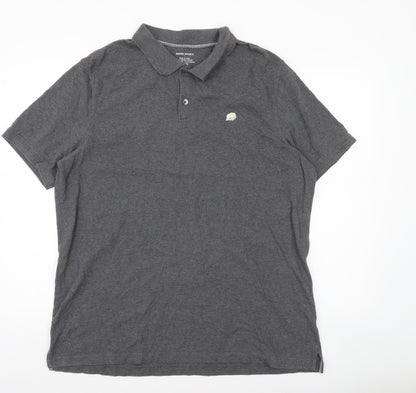 Banana Republic Men's Grey XL Stretch Cotton Polo Shirt