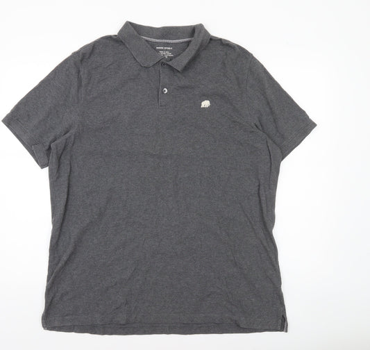Banana Republic Men's Grey XL Stretch Cotton Polo Shirt