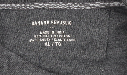 Banana Republic Men's Grey XL Stretch Cotton Polo Shirt