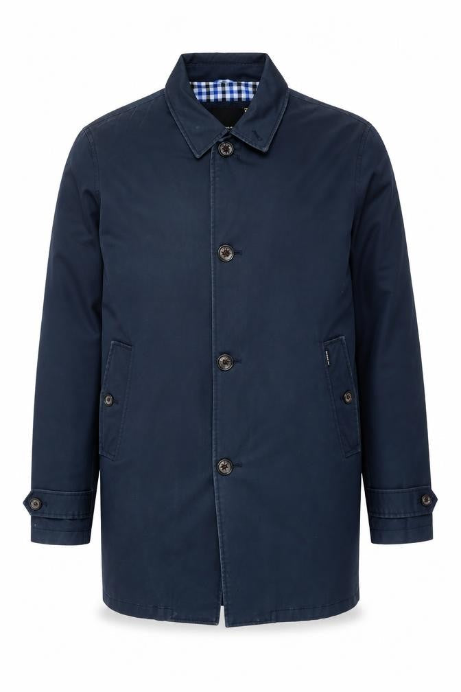 Mens UK Size M Ben Sherman Blue Overcoat