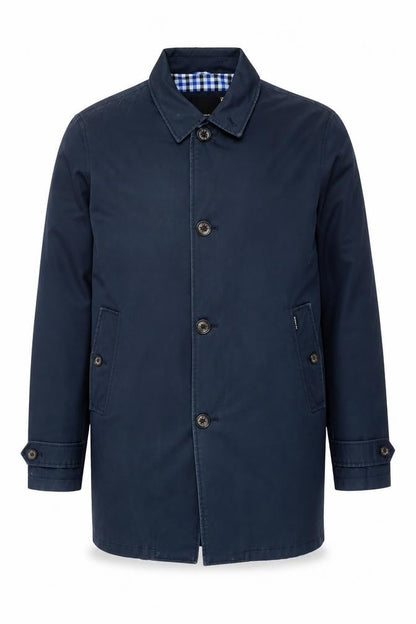 Mens UK Size M Ben Sherman Blue Overcoat